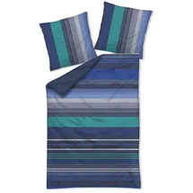 Traumschlaf Marley Gestreift Blau 240 x 220 cm + 2 x 80 x 80 cm