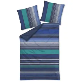 Traumschlaf Marley Gestreift Blau 240 x 220 cm + 2 x 80 x 80 cm