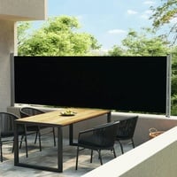 vidaXL Ausziehbare Seitenmarkise 140 x 600 cm schwarz 313369