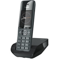 Gigaset COMFORT 520 - Schnurloses DECT-Telefon - Elegantes Design - Brilliante Audioqualität auch beim Freisprechen - Komfort Anrufschutz - Adressbuch mit 200 Kontakten, titan-schwarz