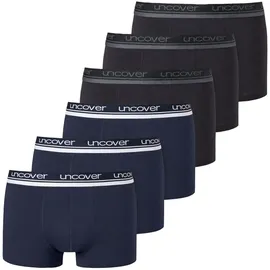 SCHIESSER Boxershorts 6er Pack Schwarz / Dunkelblau / Blau XXL