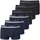 SCHIESSER Boxershorts 6er Pack Schwarz / Dunkelblau / Blau XXL