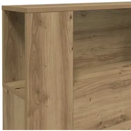 vidaXL Bett-Kopfteil mit Ablagen Artisan-Eiche 200x18,5x102,5 cm,