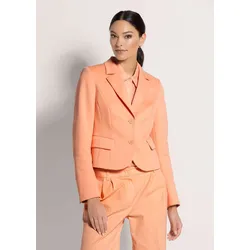 Jackenblazer MADELEINE "Blazer Piqué-Blazer", Damen, Gr. 46, orange (pfirsich), Obermaterial: 81% Baumwolle CO. 17% Polyamid PA. 2% Elasthan EL., Modern, normal, Blazer