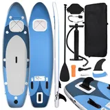 vidaXL SUP-Board-Set Aufblasbar Marineblau 330x76x10 cm