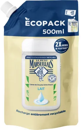 Le Petit Marseillais Nachfüllpackung Extra Sanfte Duschcreme Milch Ecopack 500ml