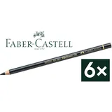 Faber-Castell Polychromos Farbstifte, Schwarz, 6 Stück