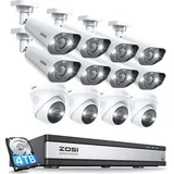 ZOSI 4K IP Kamera Set Weiß