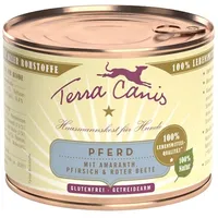 Terra Canis Classic 200g Dose Hundenassfutter 12 x 200 Gramm Pferd mit Amaranth, Pfirsich & roter Beete