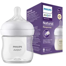 Philips Avent Flasche Natural mit Responsivschnuller 125ml, 1 Stück (Modell SCY900/01)
