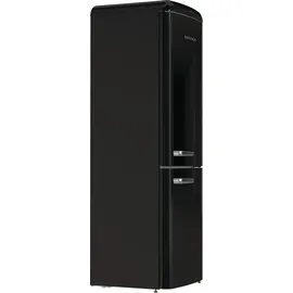 Gorenje ONRK619DBK Retro-Kühl-Gefrierkombination (300 l, 1940 mm hoch, Schwarz)