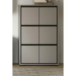 Inn.Furn Schuhschrank grau, schwarz 65 cm mit Soft-Close Malik