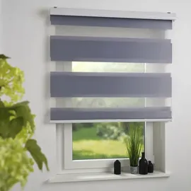 LIEDECO Doppelrollo 80 x 160 cm Silber