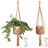 myutrensty Makramee Blumenampel 4 Stück Komplettset 4 Größen Innen Außen Weiß