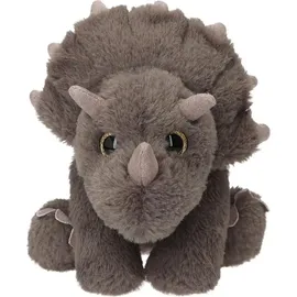 DEPESCHE Dino World Plüsch Floppy Triceratops 25 cm Braun