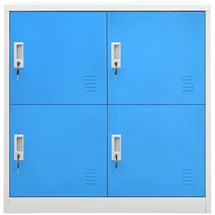 vidaXL Schließfachschrank Hellgrau und Blau 90x45x92,5 cm Stahl