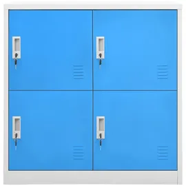 vidaXL Schließfachschrank Hellgrau und Blau 90x45x92,5 cm Stahl
