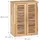 Relaxdays Hängeschrank Walnuss, HxBxT: 46,5 x 35 x 21 cm, Badezimmer, Küche,