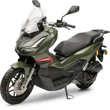 Burnout Motorroller Desert ADV Grün - Sparsamer Euro 5 Roller für Stadt und Land, 125 ccm, 99 km/h, Euro 5, LED Beleuchtung, Digitales 7 Zoll TFT Tacho, Windschild verstellbar
