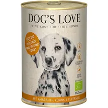 Dog's Love Bio Pute mit Amaranth, Kürbis und Petersilie 6 x 400 g
