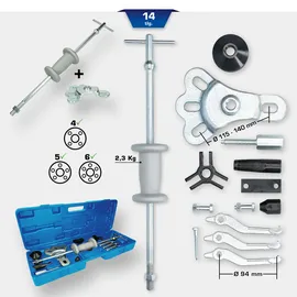 BRILLIANT TOOLS Radnaben-Abzieher mit Gleithammer, geschmiedet, 14-tlg