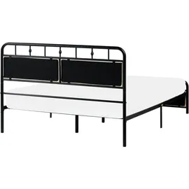 Beliani Breuillet 140 x 200 cm Schwarz/Beige