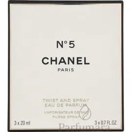Chanel No. 5 Eau de Parfum refillable 20 ml + Eau de Parfum Refill 2 x 20 ml Geschenkset