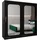 abiks möbel Schwebetürenschrank Promo 200 x 200 x 62 cm Schwarz
