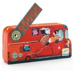 DJECO DJ07269 Formen Puzzle: The fire truck