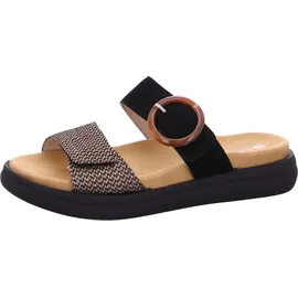 REMONTE Damen D2N51, Frauen Slipper,Pantoletten,Slip on,Freizeitschuhe,Schlupfschuhe,schluepfschuhe,Slides,Slip-ons,Mules,schwarz Kombi (03),36 EU - Schwarz - 36