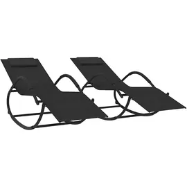 furnicato Schaukelliege 60 x 60 x 0 cm Schwarz