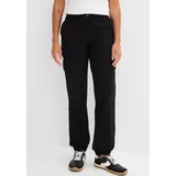 bonprix Cargohose loose fit Schwarz 44