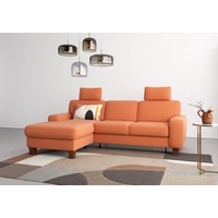 Home Affaire Ecksofa »Vision L-Form«, mit Federkern, wahlweise mit Bettfunktion und Bettkasten, orange