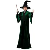 Metamorph Hexen-Kostüm Harry Potter – Minerva McGonagall Kostüm, Lizenziertes Kostüm der Zauberlehrerin aus Hogwarts grün L-XL