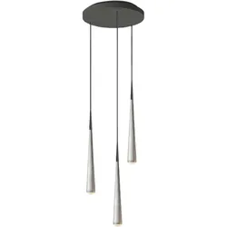 GRAU NiceOne Rain Trio 30 LED Deckenleuchte inkl. GRAU App Steuerung - unbearbei... unbearbeitet / anthrazit / schwarz