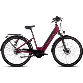 Saxonette E-Bike »Premium Plus 3.0«, 8 Gang, Mittelmotor 250 W, 47344857-45 aubergine 28 Zoll (71,12 cm)
