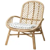 IKEA BROBOCK / BJÖRKTRAST Polstersessel Rattan weiß/schwarz