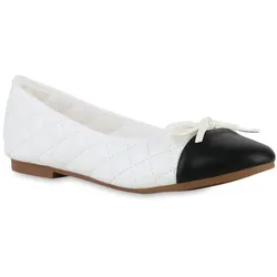 Damen Klassische Ballerinas in Weiss