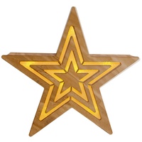 NÄVE LED-Dekoration »Stern«, BxH: 8 x 33 cm, braun - beige