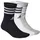 adidas 3-Streifen Cushioned Crew Socken 3 Paar Grau/Schwarz/Weiß 19-21