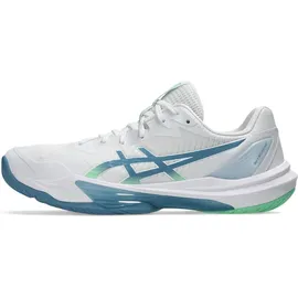 Asics Sky Elite FF 3 Herren, Volleyballschuhe, weiß, Größe 44 1⁄2 / türkis / 44,5