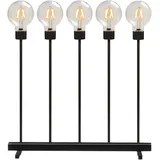 Konstsmide LED Metallleuchter Schwarz 5 St.