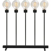 Konstsmide LED Metallleuchter Schwarz 5 St.