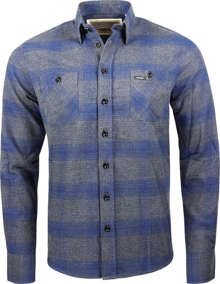 Rokker Milton Shirt, grijs-blauw, M