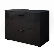 Vicco Waschbeckenunterschrank Irma 80 x 59 x 41 cm Anthrazit Hochglanz