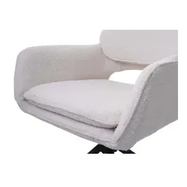 Mendler 6er-Set Esszimmerstuhl HWC-N74, Küchenstuhl, drehbar Auto-Return, Stoff Bouclé (540g/m2) Öko-Tex ~