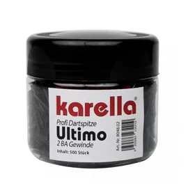 KARELLA Dartspitzen Ultimo Ersatzspitzen 500 Stück Schwarz