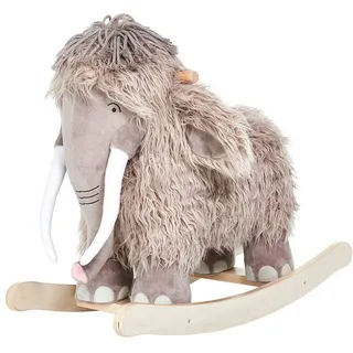 labebe Baby Plüsch Schaukelpferd Holz Schaukeltier Mammut Kinder Schaukelspielzeug Kleinkind Spielzeug Plüschtier Schaukelstuhl ab 1 Jahr