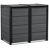 KETER Mülltonnenbox Hide Away 138 cm grau