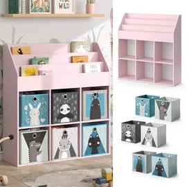 Vicco Kinderbücherregal Luigi 107 x 114 cm Kiefer rosa